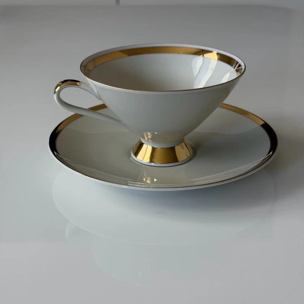 Vintage Mitterteich Bavaria Elegant Porcelain Tea Cup and Saucer Set